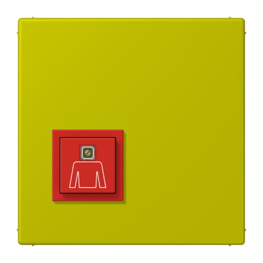 Jung Notrufsystem Ruftaster, Serie LS, vert olive vif NRSLC0834RT249