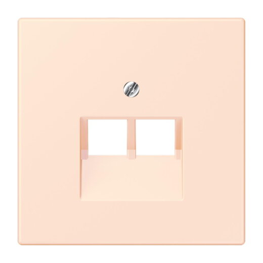 Jung Abdeckung für IAE/UAE-Anschlussdosen 2 x 8-polig, Thermoplast lackiert, Serie LS, orange pâle LC969-2UA226