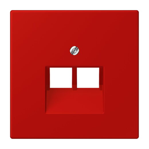 Jung Abdeckung für IAE/UAE-Anschlussdosen 2 x 8-polig, Thermoplast lackiert, Serie LS, rouge vermillon 31 LC969-2UA227