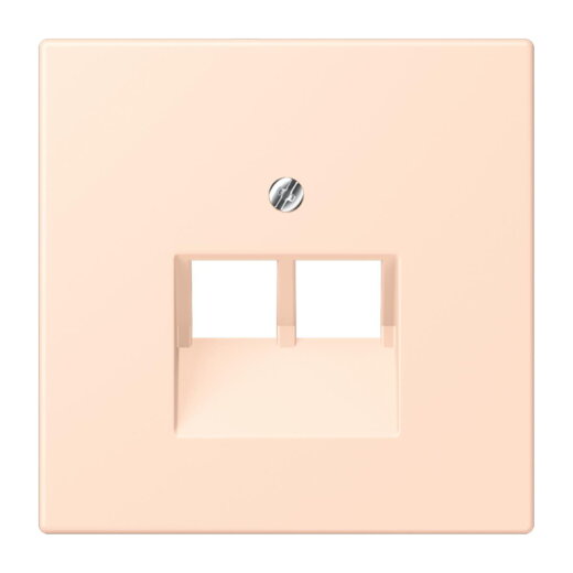 Jung Abdeckung für IAE/UAE-Anschlussdosen 2 x 8-polig, Thermoplast lackiert, Serie LS, rose pâle LC969-2UA228