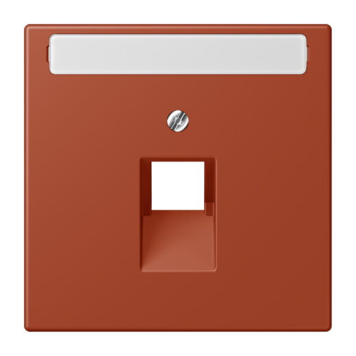 Jung Abdeckung für IAE/UAE-Anschlussdosen 1 x 8-polig, mit Schriftfeld, Thermoplast lackiert, Serie LS, locre rouge LC969-1NAUA232