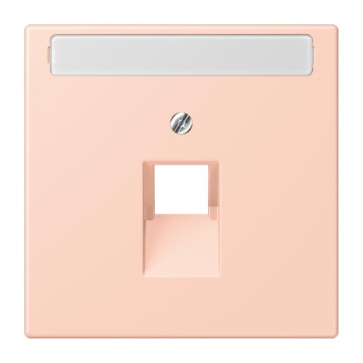 Jung Abdeckung für IAE/UAE-Anschlussdosen 1 x 8-polig, mit Schriftfeld, Thermoplast lackiert, Serie LS, locre rouge clair LC969-1NAUA234