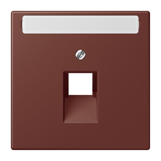 Jung Abdeckung für IAE/UAE-Anschlussdosen 1 x 8-polig, mit Schriftfeld, Thermoplast lackiert, Serie LS, terre sienne br?lée 31 LC969-1NAUA235