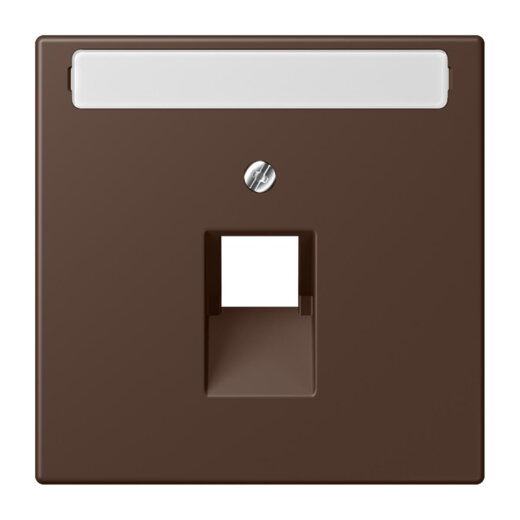 Jung Abdeckung für IAE/UAE-Anschlussdosen 1 x 8-polig, mit Schriftfeld, Thermoplast lackiert, Serie LS, terre dombre br?lée 31 LC969-1NAUA239