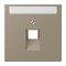 Jung Abdeckung für IAE/UAE-Anschlussdosen 1 x 8-polig, mit Schriftfeld, Thermoplast lackiert, Serie LS, ombre naturelle moyenne LC969-1NAUA242