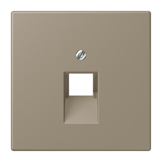 Jung Abdeckung für IAE/UAE-Anschlussdosen 1 x 8-polig, Thermoplast lackiert, Serie LS, ombre naturelle moyenne LC969-1UA242