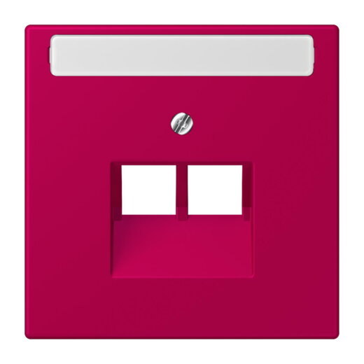 Jung Abdeckung für IAE/UAE-Anschlussdosen 2 x 8-polig, mit Schriftfeld, Thermoplast lackiert, Serie LS, rouge rubia LC969-2NAUA230