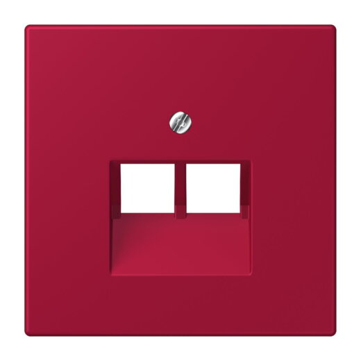 Jung Abdeckung für IAE/UAE-Anschlussdosen 2 x 8-polig, Thermoplast lackiert, Serie LS, rouge carmin LC969-2UA229