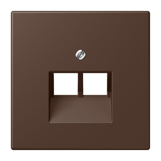 Jung Abdeckung für IAE/UAE-Anschlussdosen 2 x 8-polig, Thermoplast lackiert, Serie LS, terre dombre br?lée 31 LC969-2UA239