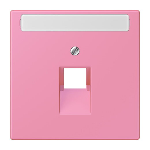 Jung Abdeckung für IAE/UAE-Anschlussdosen 1 x 8-polig, mit Schriftfeld, Thermoplast lackiert, Serie LS, rose vif LC969-1NAUA246