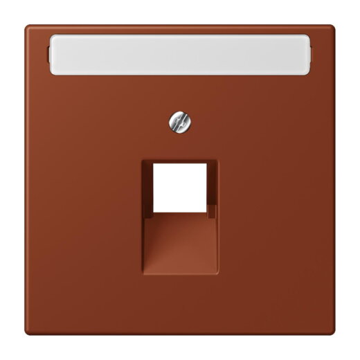 Jung Abdeckung für IAE/UAE-Anschlussdosen 1 x 8-polig, mit Schriftfeld, Thermoplast lackiert, Serie LS, terre sienne br?lée 59 LC969-1NAUA247