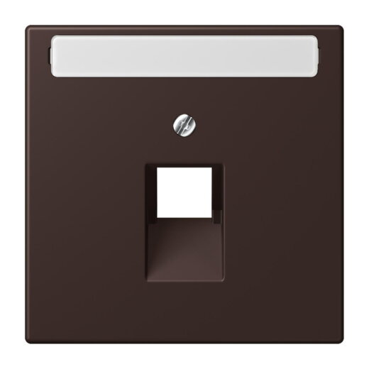 Jung Abdeckung für IAE/UAE-Anschlussdosen 1 x 8-polig, mit Schriftfeld, Thermoplast lackiert, Serie LS, terre d?ombre br?lée 59 LC969-1NAUA252