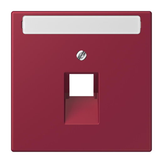 Jung Abdeckung für IAE/UAE-Anschlussdosen 1 x 8-polig, mit Schriftfeld, Thermoplast lackiert, Serie LS, le rubis LC969-1NAUA255