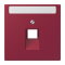 Jung Abdeckung für IAE/UAE-Anschlussdosen 1 x 8-polig, mit Schriftfeld, Thermoplast lackiert, Serie LS, le rubis LC969-1NAUA255