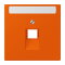 Jung Abdeckung für IAE/UAE-Anschlussdosen 1 x 8-polig, mit Schriftfeld, Thermoplast lackiert, Serie LS, orange vif LC969-1NAUA260