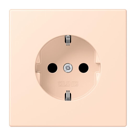 Jung SCHUKO Steckdose, 16 A 250 V ~, Schraubklemmen, Serie LS, rose pâle LC1521228