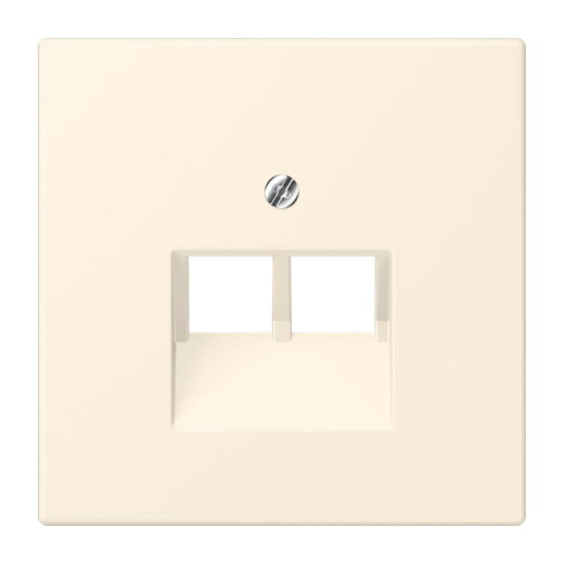 Jung Abdeckung für IAE/UAE-Anschlussdosen 2 x 8-polig, Thermoplast lackiert, Serie LS, blanc ivoire LC969-2UA245