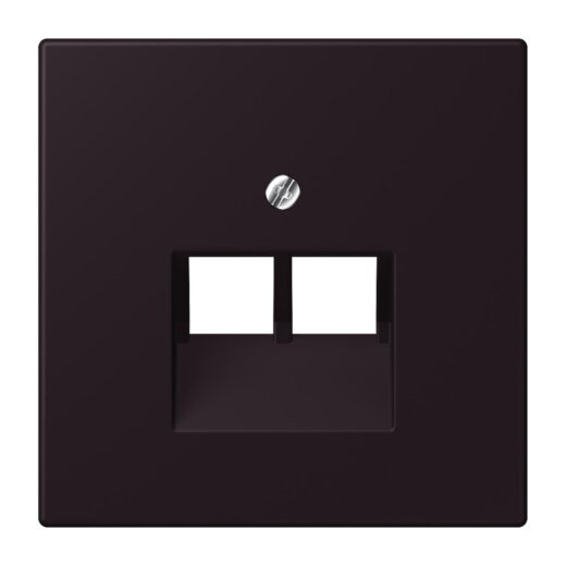 Jung Abdeckung für IAE/UAE-Anschlussdosen 2 x 8-polig, Thermoplast lackiert, Serie LS, noir divoire LC969-2UA248