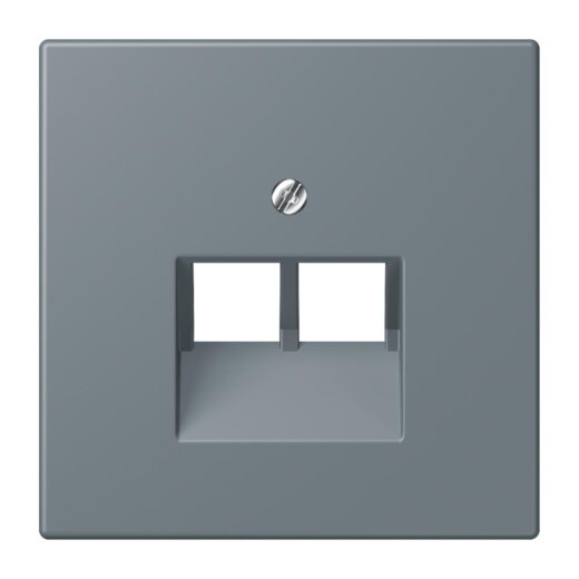 Jung Abdeckung für IAE/UAE-Anschlussdosen 2 x 8-polig, Thermoplast lackiert, Serie LS, gris 59 LC969-2UA251