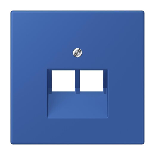 Jung Abdeckung für IAE/UAE-Anschlussdosen 2 x 8-polig, Thermoplast lackiert, Serie LS, bleu outremer 59 LC969-2UA253