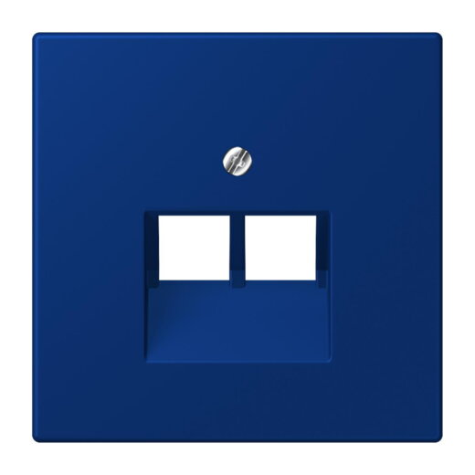 Jung Abdeckung für IAE/UAE-Anschlussdosen 2 x 8-polig, Thermoplast lackiert, Serie LS, bleu outremer foncé LC969-2UA261