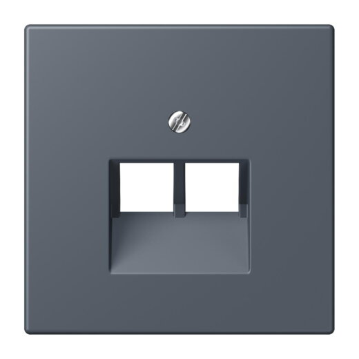 Jung Abdeckung für IAE/UAE-Anschlussdosen 2 x 8-polig, Thermoplast lackiert, Serie LS, gris fonce 59 LC969-2UA262