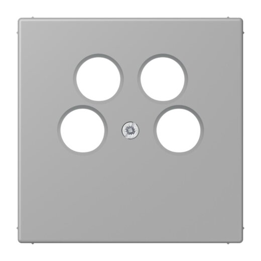 Jung Abdeckung für 4-Loch SAT-TV-Steckdose (Ankaro), Thermoplast, Serie LS, gris moyen LC990-4SAT2204