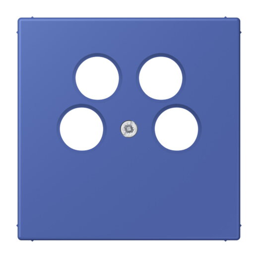 Jung Abdeckung für 4-Loch SAT-TV-Steckdose (Ankaro), Thermoplast, Serie LS, bleu outremer 31 LC990-4SAT2206