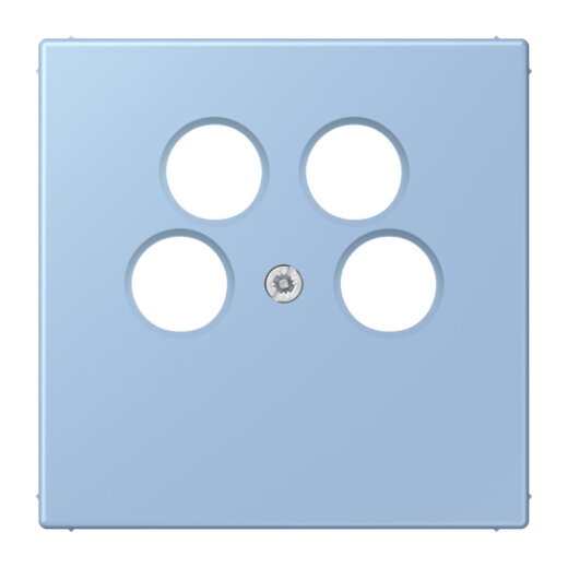 Jung Abdeckung für 4-Loch SAT-TV-Steckdose (Ankaro), Thermoplast, Serie LS, outremer moyen LC990-4SAT2207