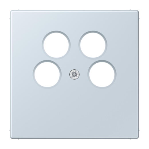 Jung Abdeckung für 4-Loch SAT-TV-Steckdose (Ankaro), Thermoplast, Serie LS, outremer pale LC990-4SAT2209