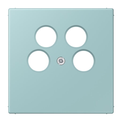 Jung Abdeckung für 4-Loch SAT-TV-Steckdose (Ankaro), Thermoplast, Serie LS, céruléen clair LC990-4SAT2214