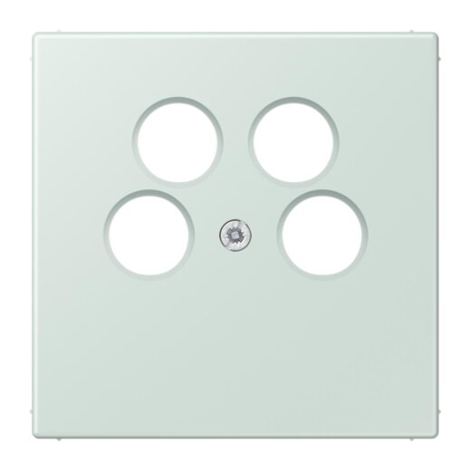 Jung Abdeckung für 4-Loch SAT-TV-Steckdose (Ankaro), Thermoplast, Serie LS, céruléen pale LC990-4SAT2215