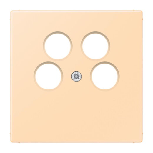 Jung Abdeckung für 4-Loch SAT-TV-Steckdose (Ankaro), Thermoplast, Serie LS, ocre LC990-4SAT2223