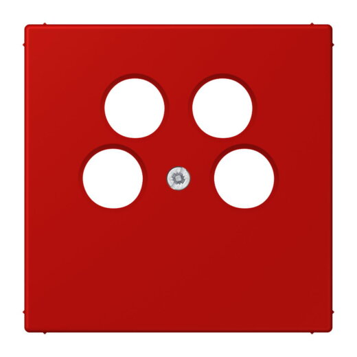 Jung Abdeckung für 4-Loch SAT-TV-Steckdose (Ankaro), Thermoplast, Serie LS, rouge vermillon 31 LC990-4SAT2227