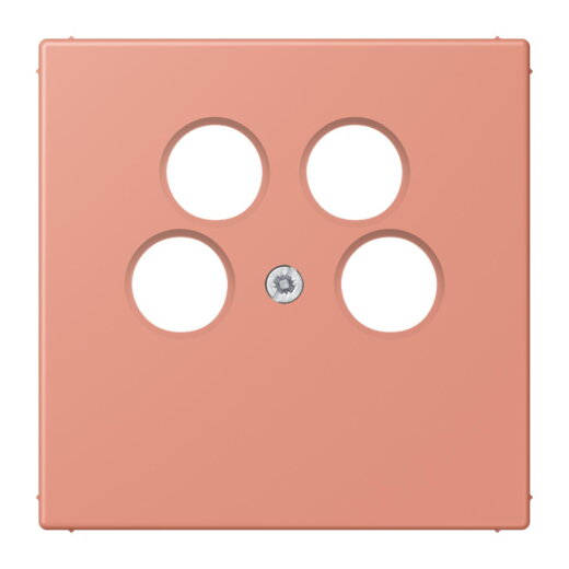 Jung Abdeckung für 4-Loch SAT-TV-Steckdose (Ankaro), Thermoplast, Serie LS, locre rouge moyen LC990-4SAT2233