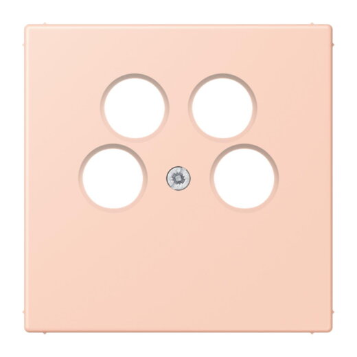 Jung Abdeckung für 4-Loch SAT-TV-Steckdose (Ankaro), Thermoplast, Serie LS, locre rouge clair LC990-4SAT2234