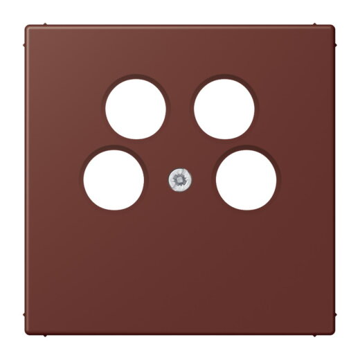 Jung Abdeckung für 4-Loch SAT-TV-Steckdose (Ankaro), Thermoplast, Serie LS, terre sienne br?lée 31 LC990-4SAT2235