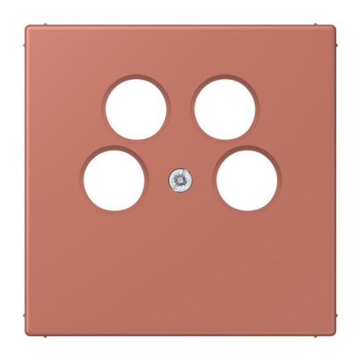 Jung Abdeckung für 4-Loch SAT-TV-Steckdose (Ankaro), Thermoplast, Serie LS, terre sienne brique LC990-4SAT2236