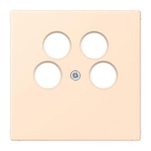 Jung Abdeckung für 4-Loch SAT-TV-Steckdose (Ankaro), Thermoplast, Serie LS, terre sienne pâle LC990-4SAT2238