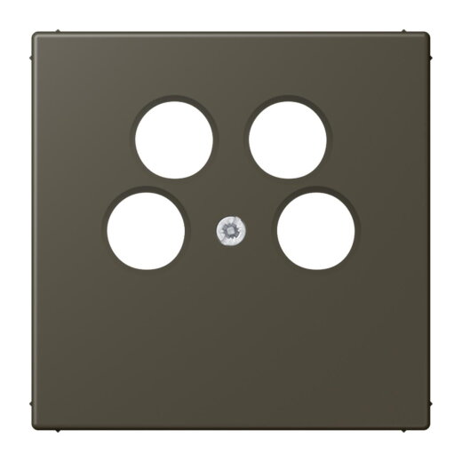 Jung Abdeckung für 4-Loch SAT-TV-Steckdose (Ankaro), Thermoplast, Serie LS, ombre naturelle 31 LC990-4SAT2241