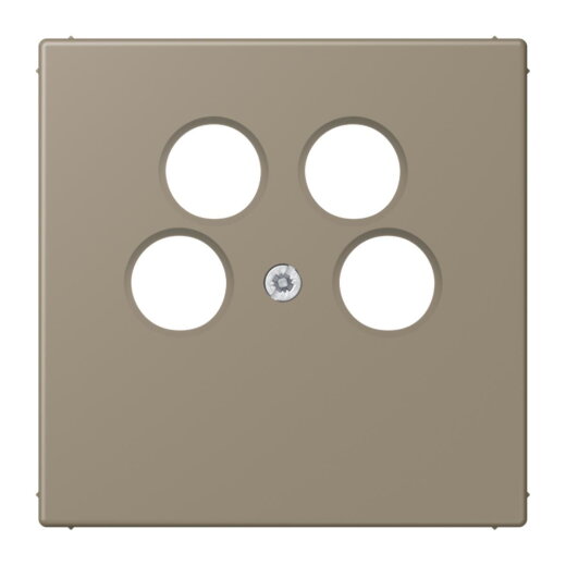 Jung Abdeckung für 4-Loch SAT-TV-Steckdose (Ankaro), Thermoplast, Serie LS, ombre naturelle moyenne LC990-4SAT2242