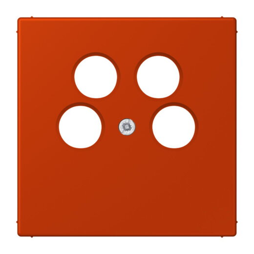 Jung Abdeckung für 4-Loch SAT-TV-Steckdose (Ankaro), Thermoplast, Serie LS, rouge vermillon 59 LC990-4SAT2244