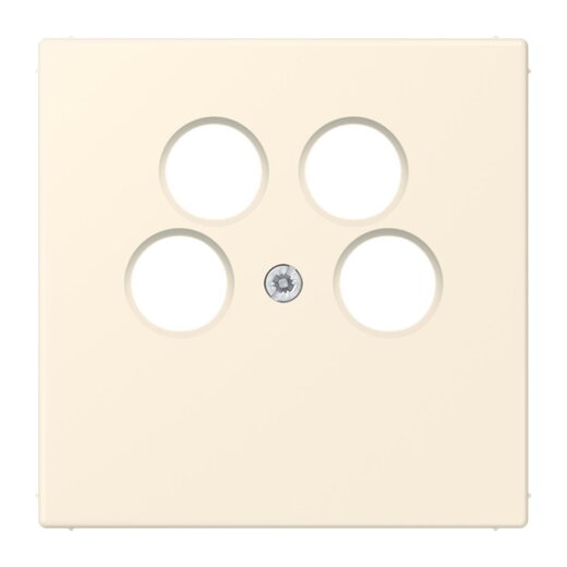 Jung Abdeckung für 4-Loch SAT-TV-Steckdose (Ankaro), Thermoplast, Serie LS, blanc ivoire LC990-4SAT2245