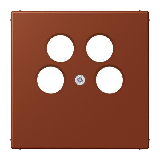 Jung Abdeckung für 4-Loch SAT-TV-Steckdose (Ankaro), Thermoplast, Serie LS, terre sienne br?lée 59 LC990-4SAT2247