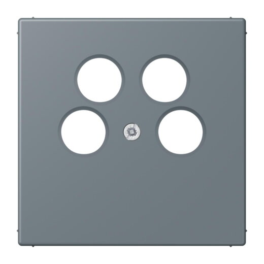 Jung Abdeckung für 4-Loch SAT-TV-Steckdose (Ankaro), Thermoplast, Serie LS, gris 59 LC990-4SAT2251