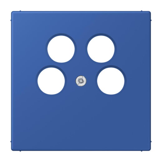 Jung Abdeckung für 4-Loch SAT-TV-Steckdose (Ankaro), Thermoplast, Serie LS, bleu outremer 59 LC990-4SAT2253