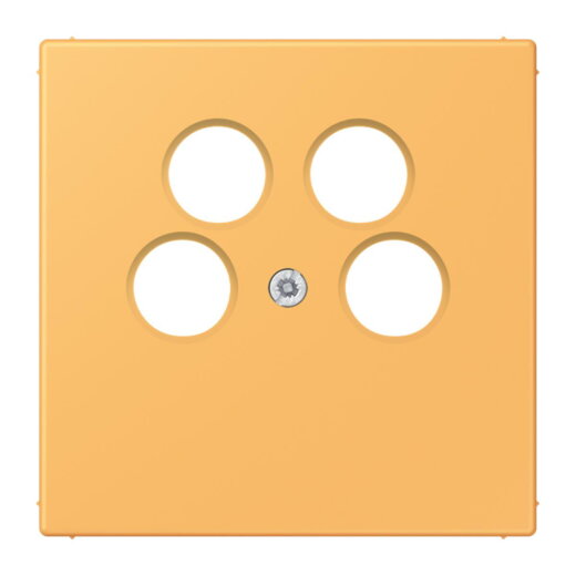 Jung Abdeckung für 4-Loch SAT-TV-Steckdose (Ankaro), Thermoplast, Serie LS, ocre jaune clair LC990-4SAT2254