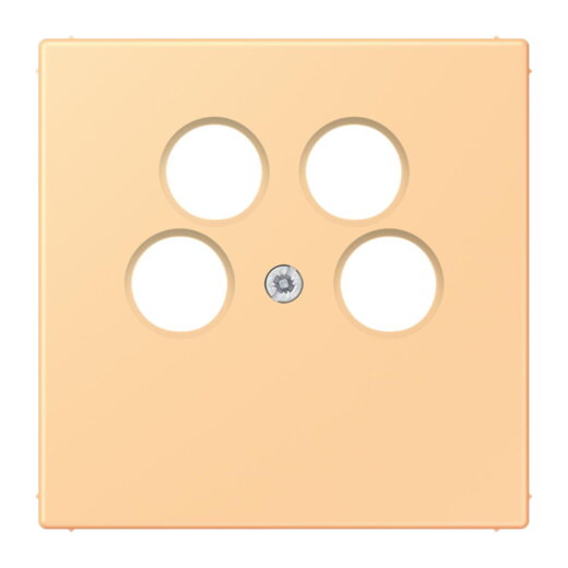 Jung Abdeckung für 4-Loch SAT-TV-Steckdose (Ankaro), Thermoplast, Serie LS, terre sienne claire 59 LC990-4SAT2258