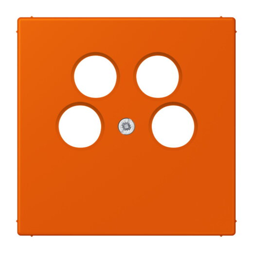 Jung Abdeckung für 4-Loch SAT-TV-Steckdose (Ankaro), Thermoplast, Serie LS, orange vif LC990-4SAT2260