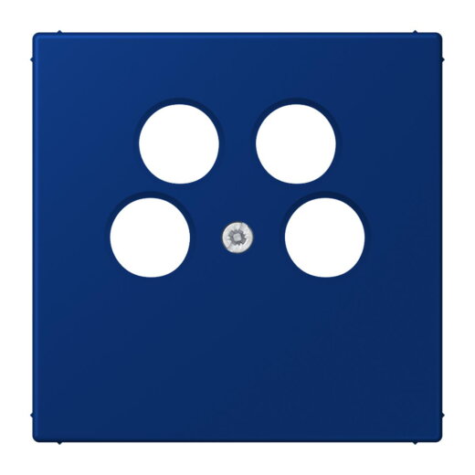 Jung Abdeckung für 4-Loch SAT-TV-Steckdose (Ankaro), Thermoplast, Serie LS, bleu outremer foncé LC990-4SAT2261